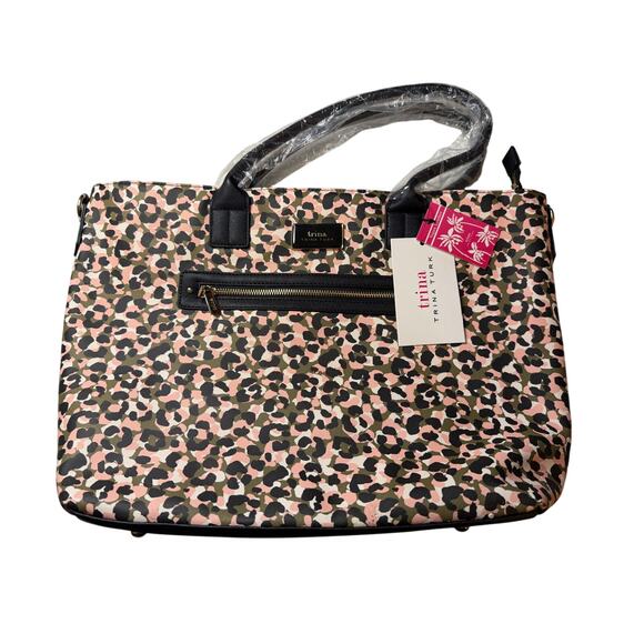 Trina Turk Leopard Print Tote Bag | NWT | Large Travel/Work Bag | $148 MSRP - Picture 1 of 7